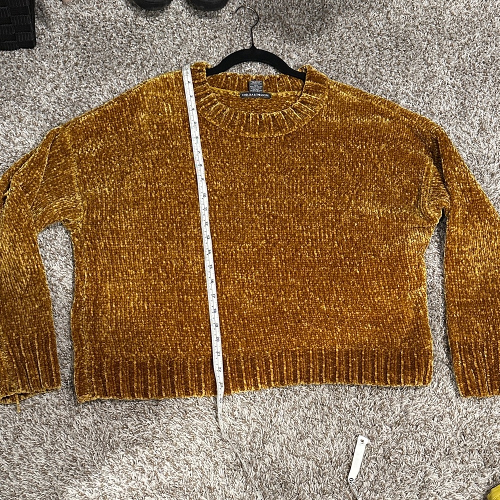 Chelsea & Theodore Golden Chenille Sweater
